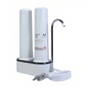 Doulton HCP DUO Λευκή Διπλή Συσκευή Φίλτρου Νερού Άνω Πάγκου με Βρυσάκι