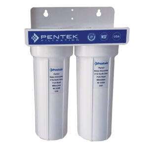 Φίλτρο Νερού Κάτω Πάγκου Pentair Pentek M10 Slim Line Λευκό με είσοδο και έξοδο 1 2 inch Pentek για φίλτρα 10 inch